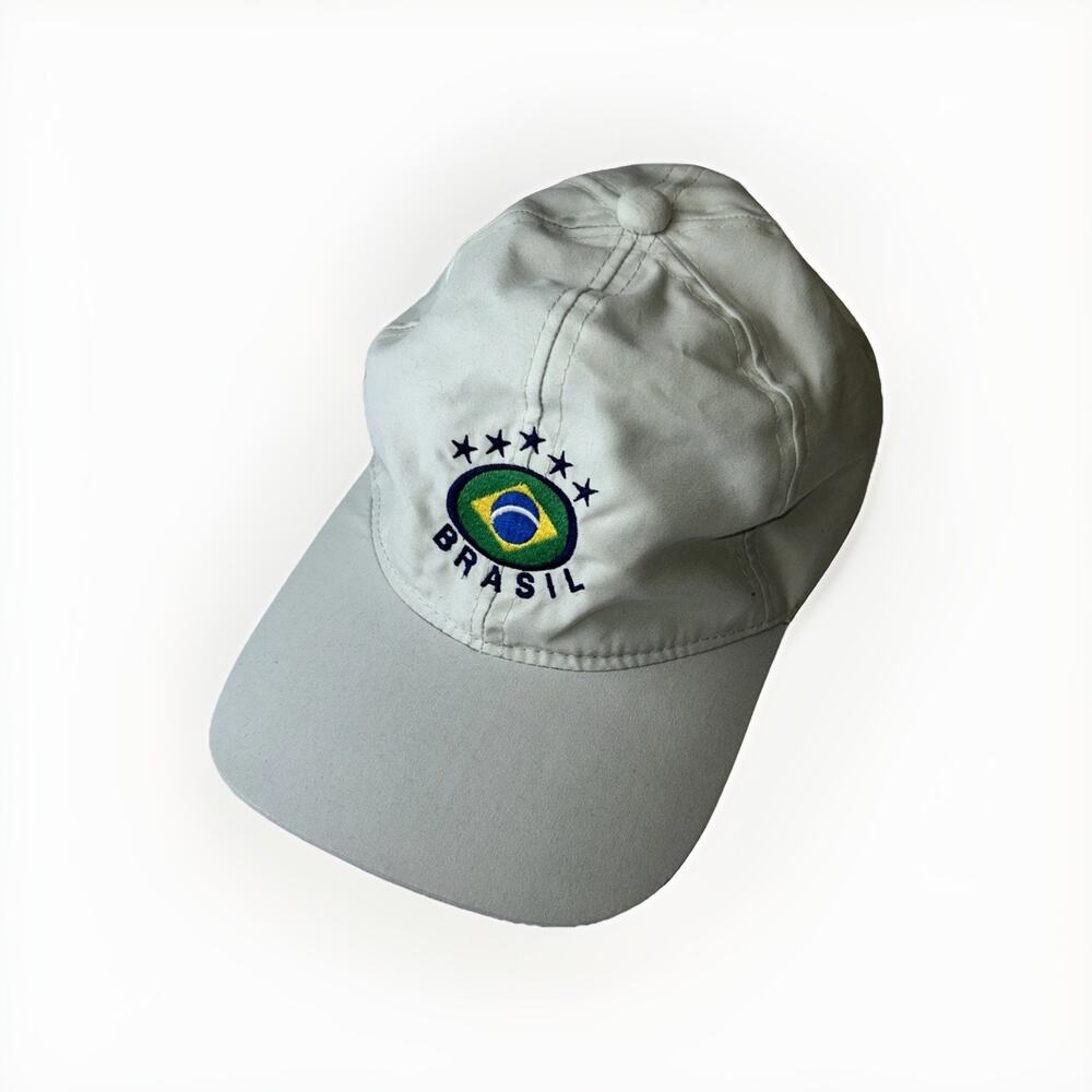 Brasil Embroidered Hat Cap One Size 100% Polyester Made in Brazil Football Fan